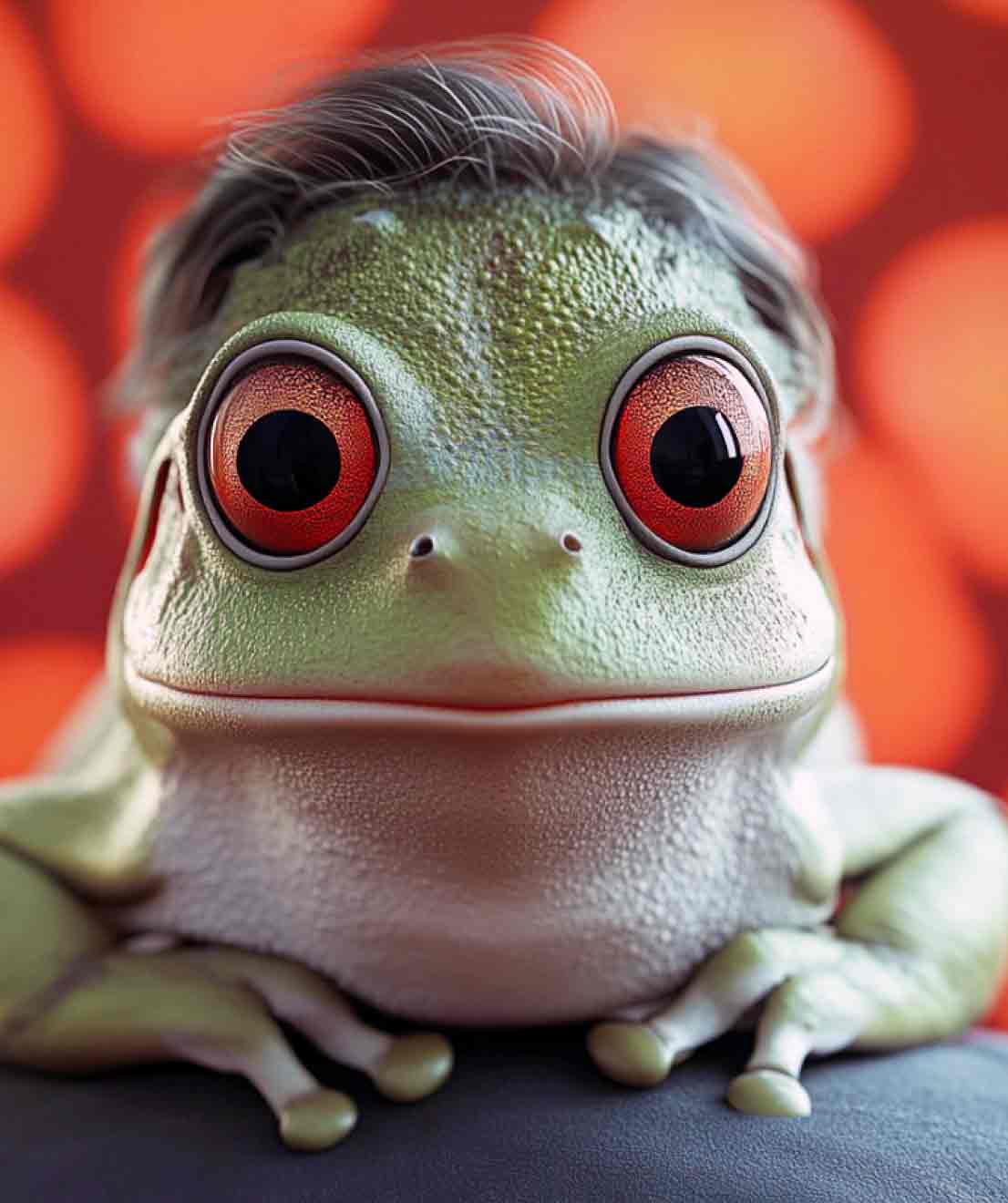 Scott Goodson (as an AI generated frog), CEO and Founder at StrawberryFrog