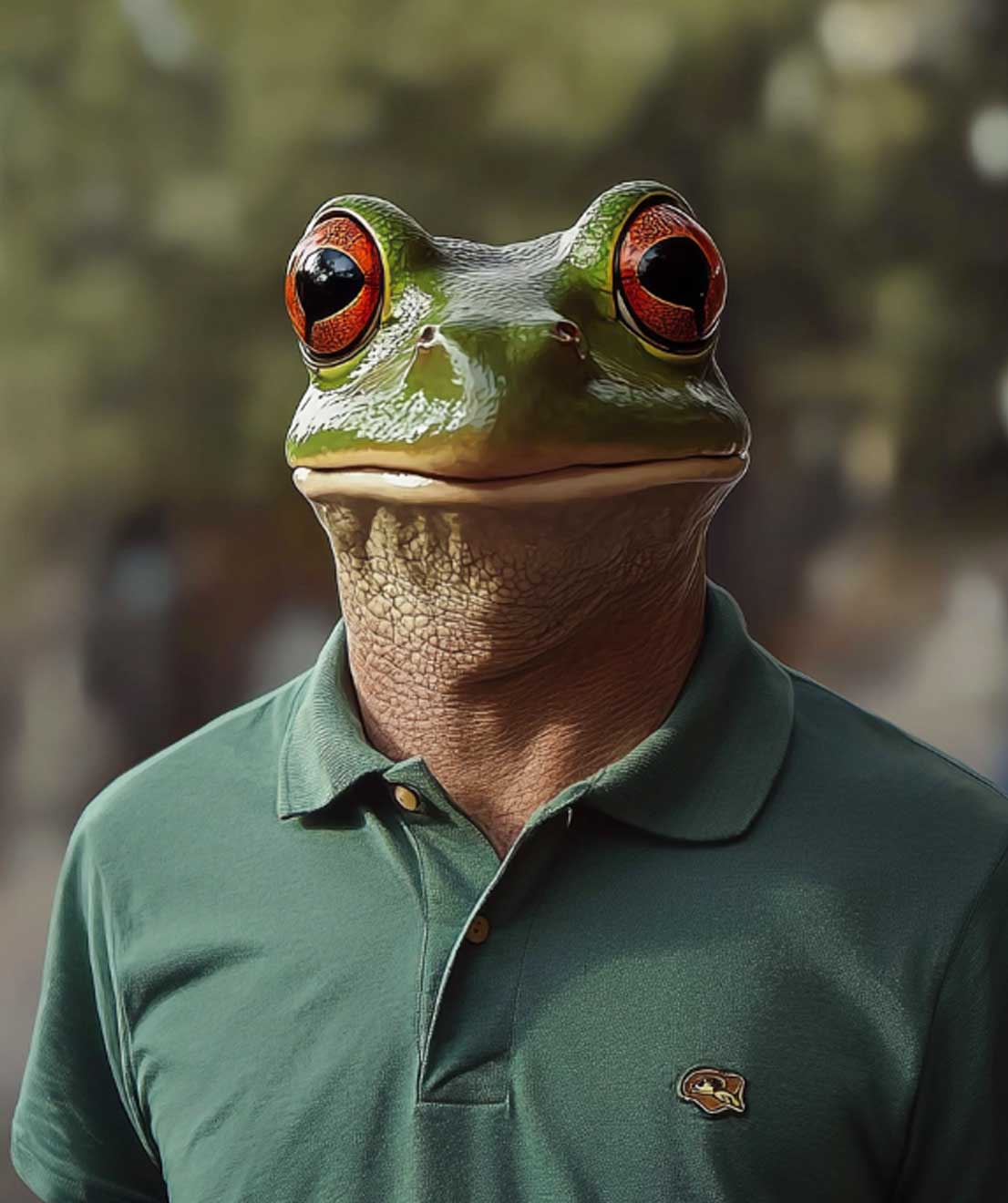 Steve Scutellaro (as an AI generated frog), General Manager at StrawberryFrog
