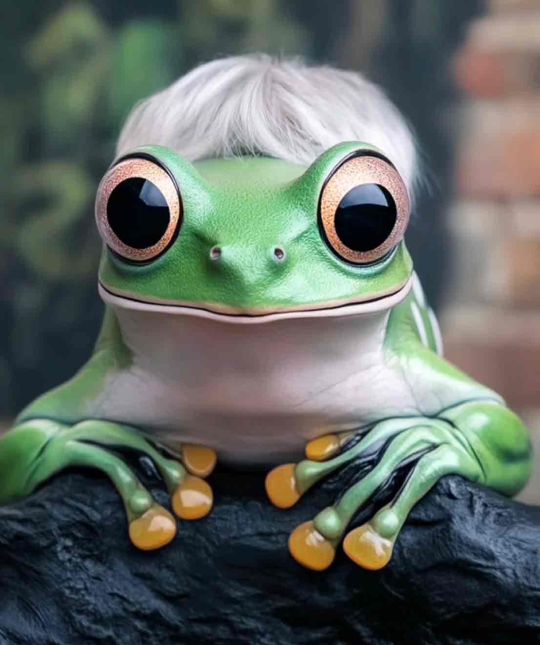 Chip Walker (as an AI generated frog), Head of Strategy at StrawberryFrog